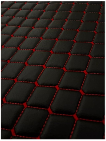 Black with red stitching